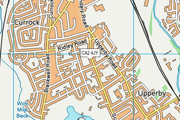 CA2 4JY map - OS VectorMap District (Ordnance Survey)