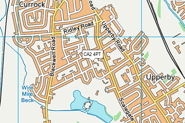 CA2 4PT map - OS VectorMap District (Ordnance Survey)