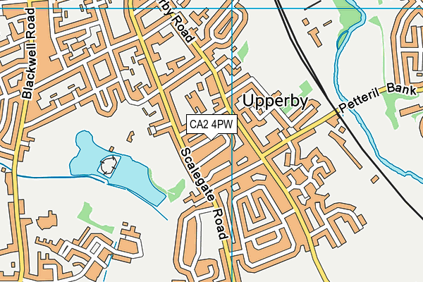 CA2 4PW map - OS VectorMap District (Ordnance Survey)