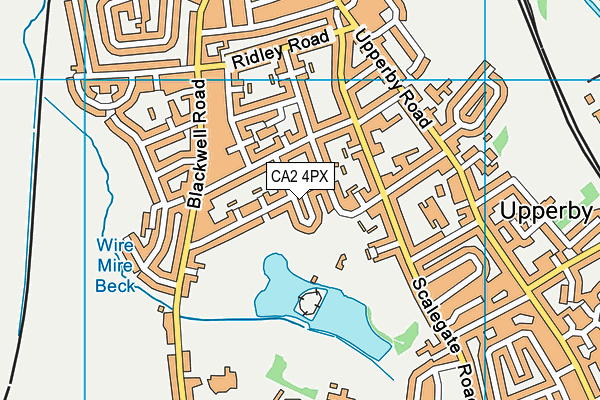 CA2 4PX map - OS VectorMap District (Ordnance Survey)
