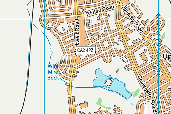 CA2 4PZ map - OS VectorMap District (Ordnance Survey)