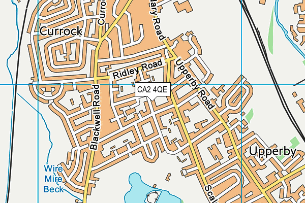 CA2 4QE map - OS VectorMap District (Ordnance Survey)
