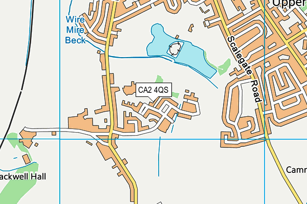 CA2 4QS map - OS VectorMap District (Ordnance Survey)