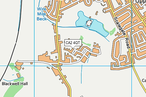CA2 4QT map - OS VectorMap District (Ordnance Survey)