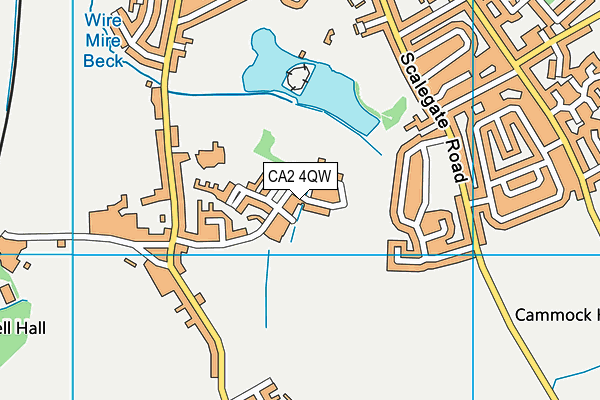 CA2 4QW map - OS VectorMap District (Ordnance Survey)