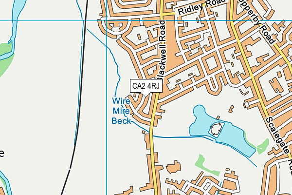 CA2 4RJ map - OS VectorMap District (Ordnance Survey)