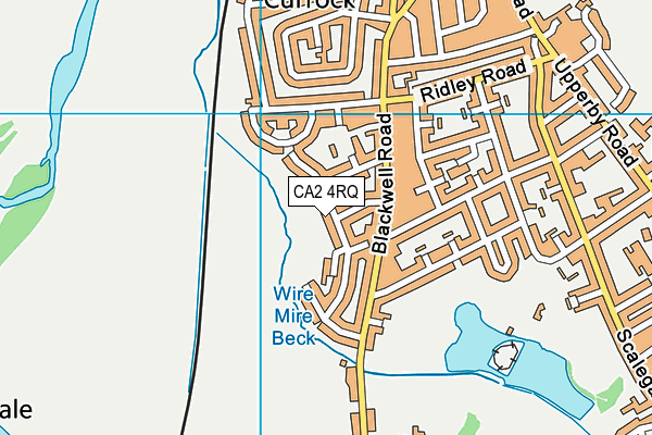 CA2 4RQ map - OS VectorMap District (Ordnance Survey)