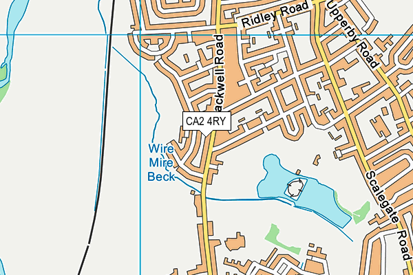 CA2 4RY map - OS VectorMap District (Ordnance Survey)