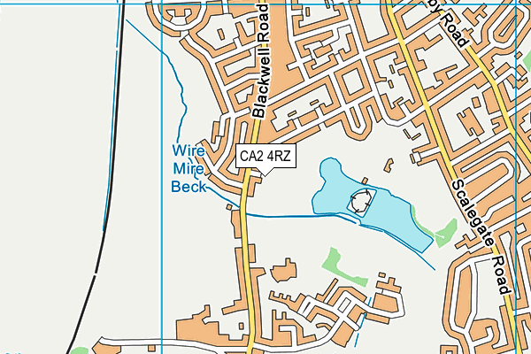 CA2 4RZ map - OS VectorMap District (Ordnance Survey)