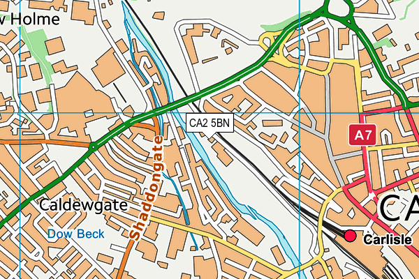 Cumbria Indoor Bowls Club map (CA2 5BN) - OS VectorMap District (Ordnance Survey)