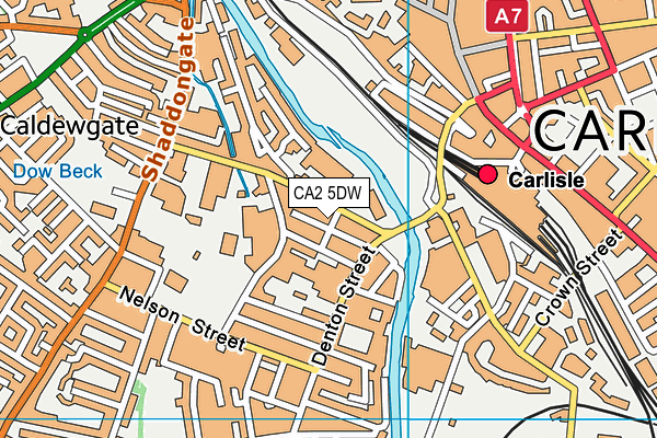 CA2 5DW map - OS VectorMap District (Ordnance Survey)