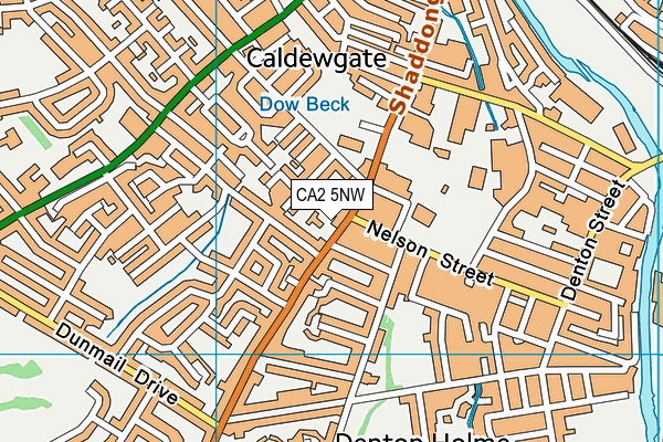 CA2 5NW map - OS VectorMap District (Ordnance Survey)