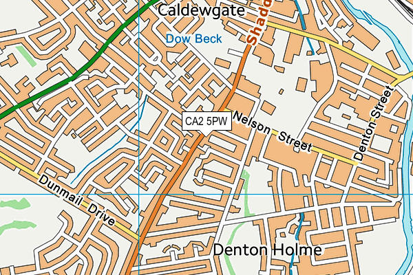 CA2 5PW map - OS VectorMap District (Ordnance Survey)
