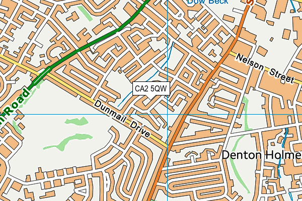 CA2 5QW map - OS VectorMap District (Ordnance Survey)