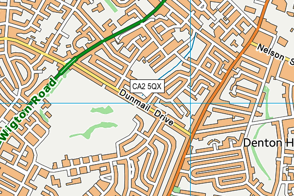CA2 5QX map - OS VectorMap District (Ordnance Survey)