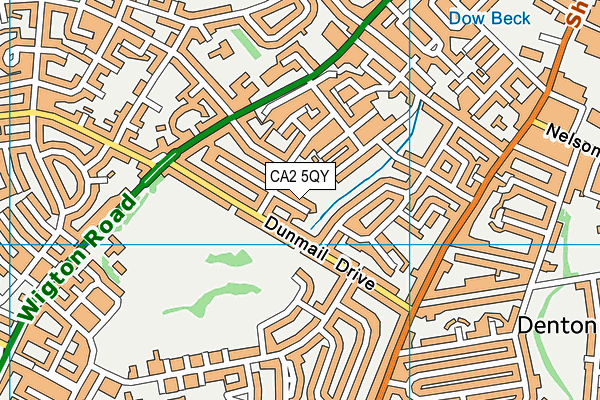 CA2 5QY map - OS VectorMap District (Ordnance Survey)