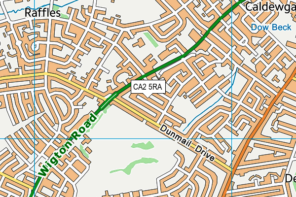 CA2 5RA map - OS VectorMap District (Ordnance Survey)