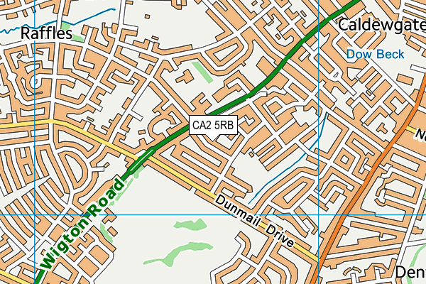 CA2 5RB map - OS VectorMap District (Ordnance Survey)