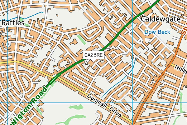 CA2 5RE map - OS VectorMap District (Ordnance Survey)