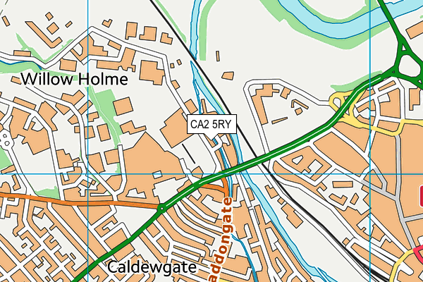 CA2 5RY map - OS VectorMap District (Ordnance Survey)