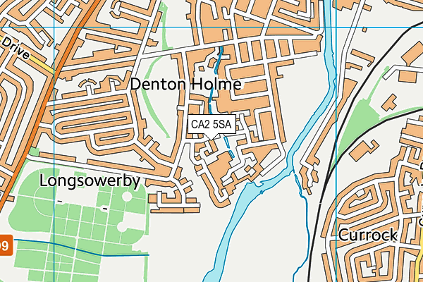 CA2 5SA map - OS VectorMap District (Ordnance Survey)