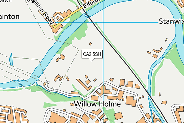 CA2 5SH map - OS VectorMap District (Ordnance Survey)