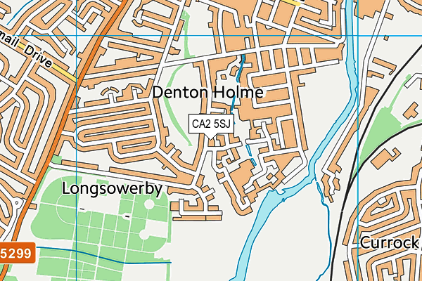 CA2 5SJ map - OS VectorMap District (Ordnance Survey)