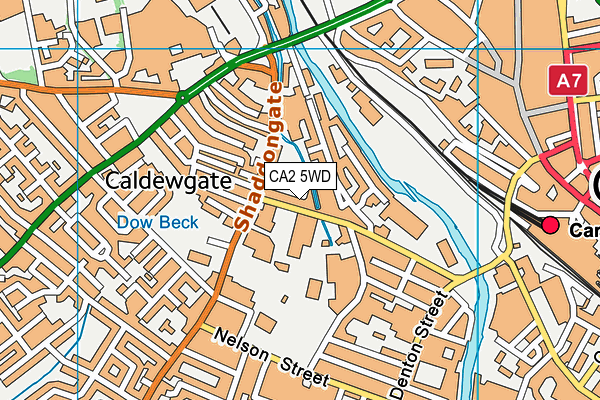 CA2 5WD map - OS VectorMap District (Ordnance Survey)