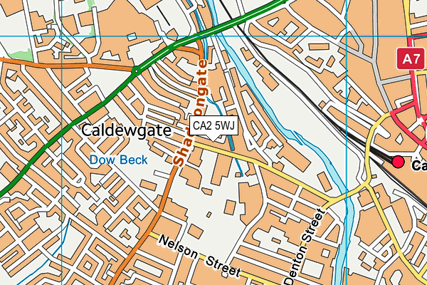 CA2 5WJ map - OS VectorMap District (Ordnance Survey)