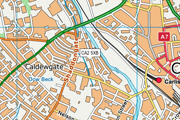 CA2 5XB map - OS VectorMap District (Ordnance Survey)