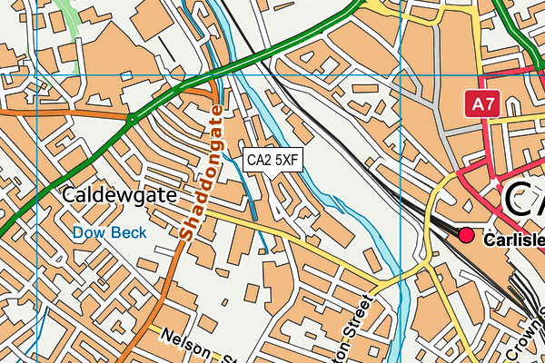 CA2 5XF map - OS VectorMap District (Ordnance Survey)