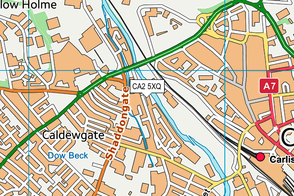 CA2 5XQ map - OS VectorMap District (Ordnance Survey)