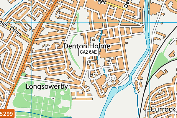 CA2 6AE map - OS VectorMap District (Ordnance Survey)