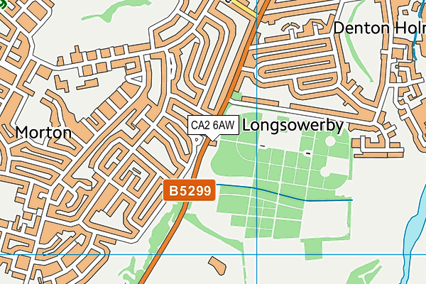 CA2 6AW map - OS VectorMap District (Ordnance Survey)
