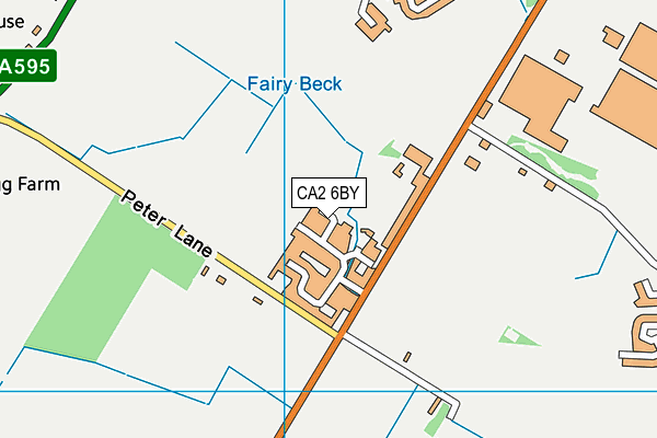 CA2 6BY map - OS VectorMap District (Ordnance Survey)