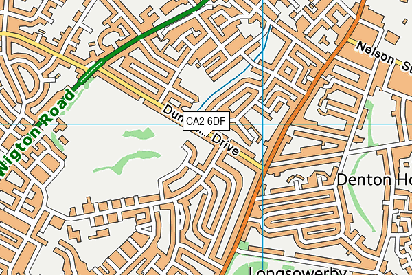 CA2 6DF map - OS VectorMap District (Ordnance Survey)