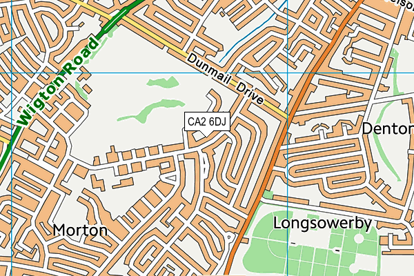 CA2 6DJ map - OS VectorMap District (Ordnance Survey)