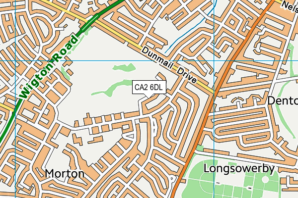 CA2 6DL map - OS VectorMap District (Ordnance Survey)
