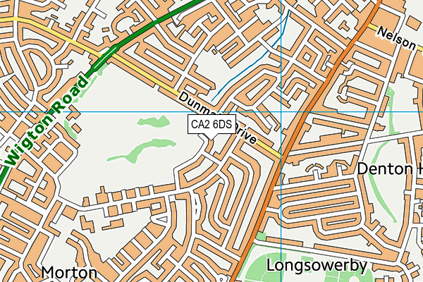CA2 6DS map - OS VectorMap District (Ordnance Survey)