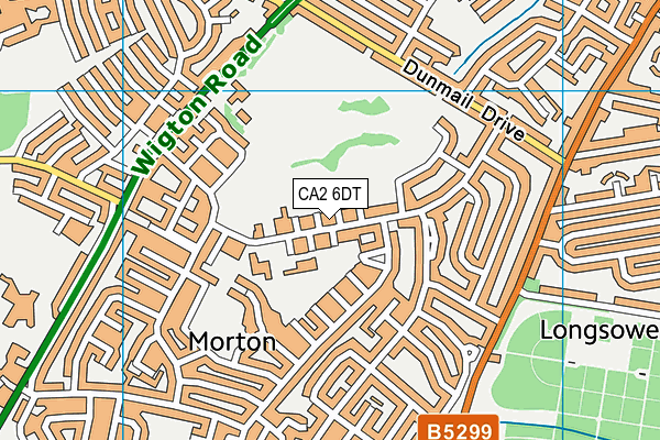 CA2 6DT map - OS VectorMap District (Ordnance Survey)