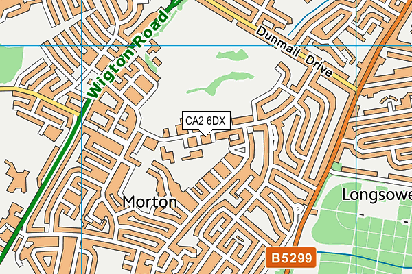 Newlaithes Junior School map (CA2 6DX) - OS VectorMap District (Ordnance Survey)