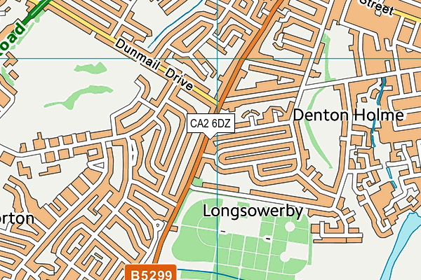 CA2 6DZ map - OS VectorMap District (Ordnance Survey)