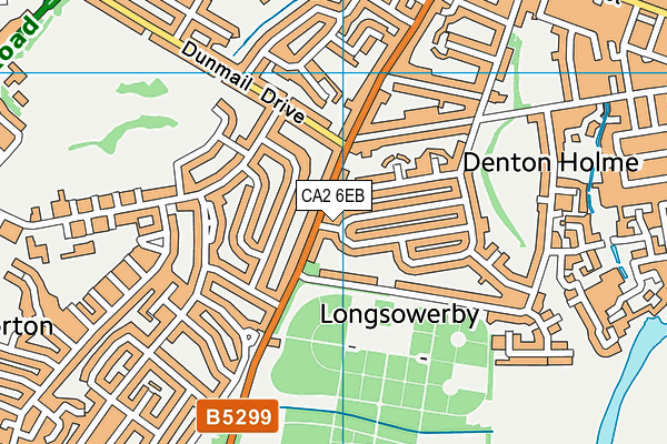 CA2 6EB map - OS VectorMap District (Ordnance Survey)