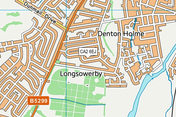 CA2 6EJ map - OS VectorMap District (Ordnance Survey)