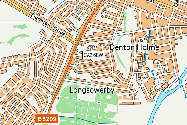 CA2 6EW map - OS VectorMap District (Ordnance Survey)