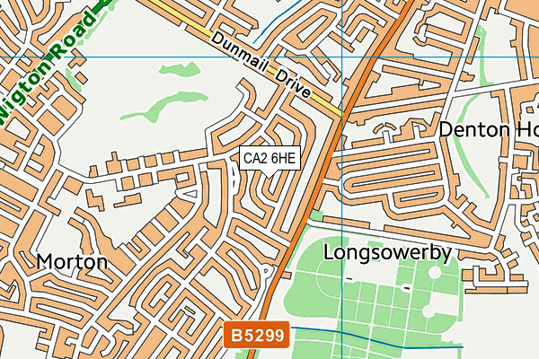 CA2 6HE map - OS VectorMap District (Ordnance Survey)