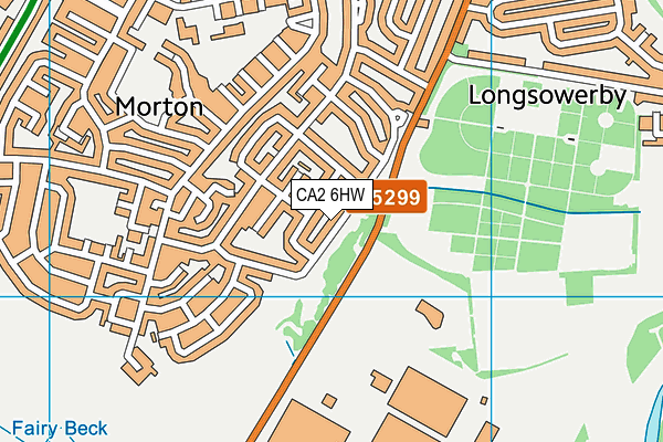 CA2 6HW map - OS VectorMap District (Ordnance Survey)