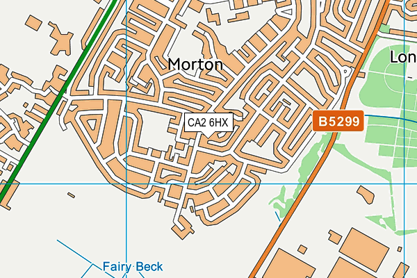 CA2 6HX map - OS VectorMap District (Ordnance Survey)