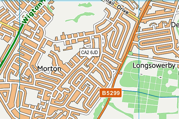 CA2 6JD map - OS VectorMap District (Ordnance Survey)