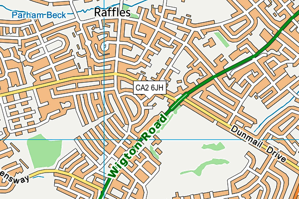 CA2 6JH map - OS VectorMap District (Ordnance Survey)